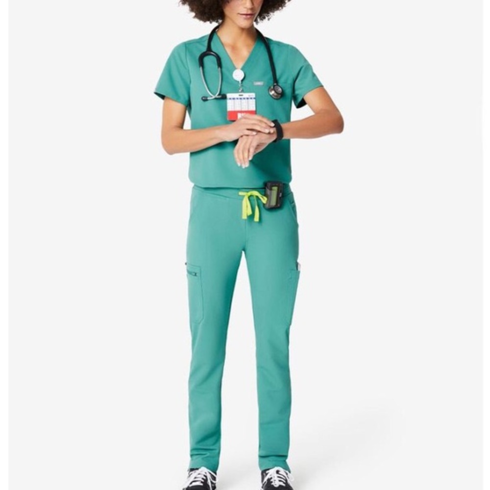 FIGS One Pocket Scrub Top Marine